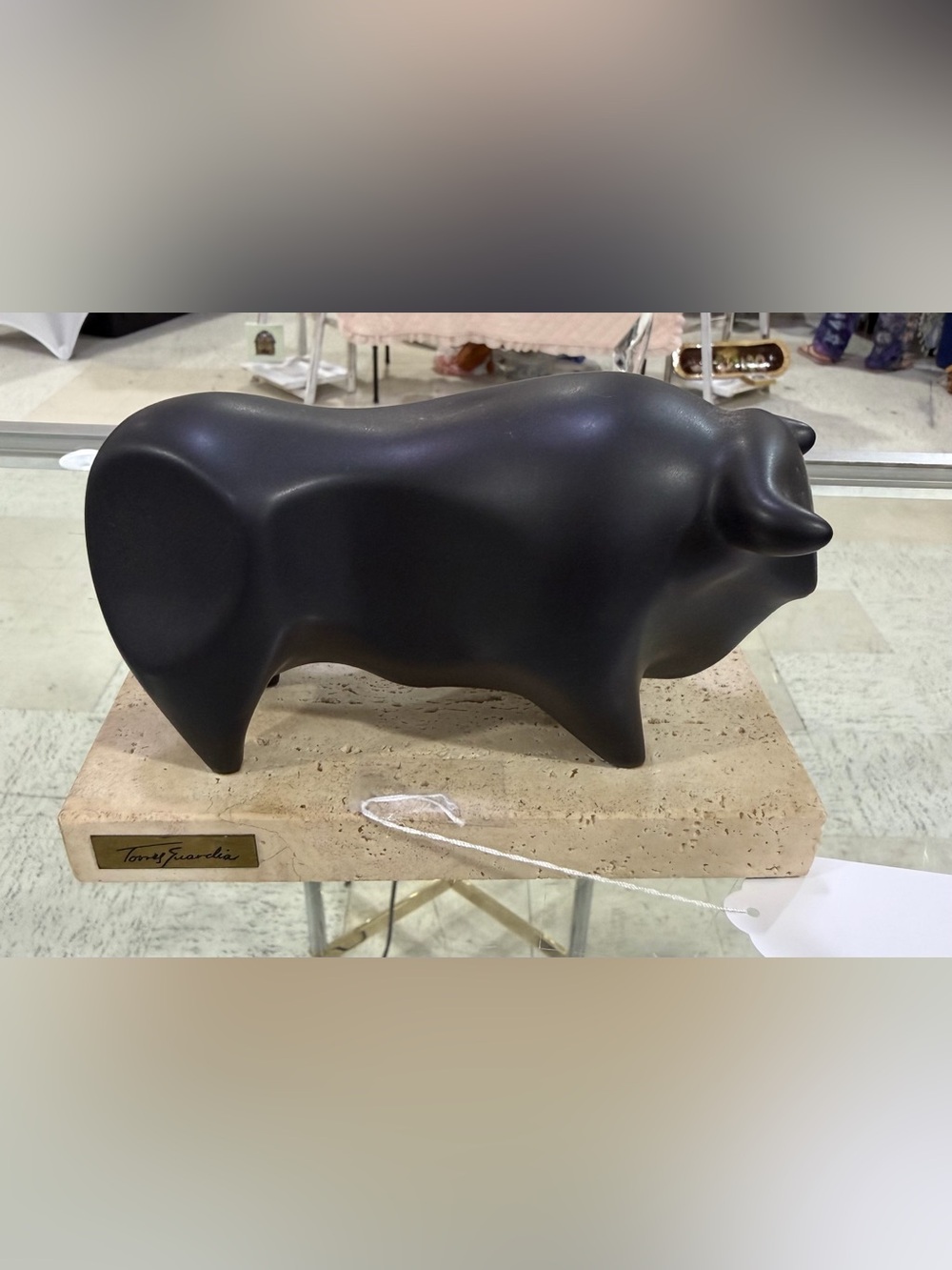 Torres Guardia Spain Mid-Century Modernist Ceramic Bull Sculpture